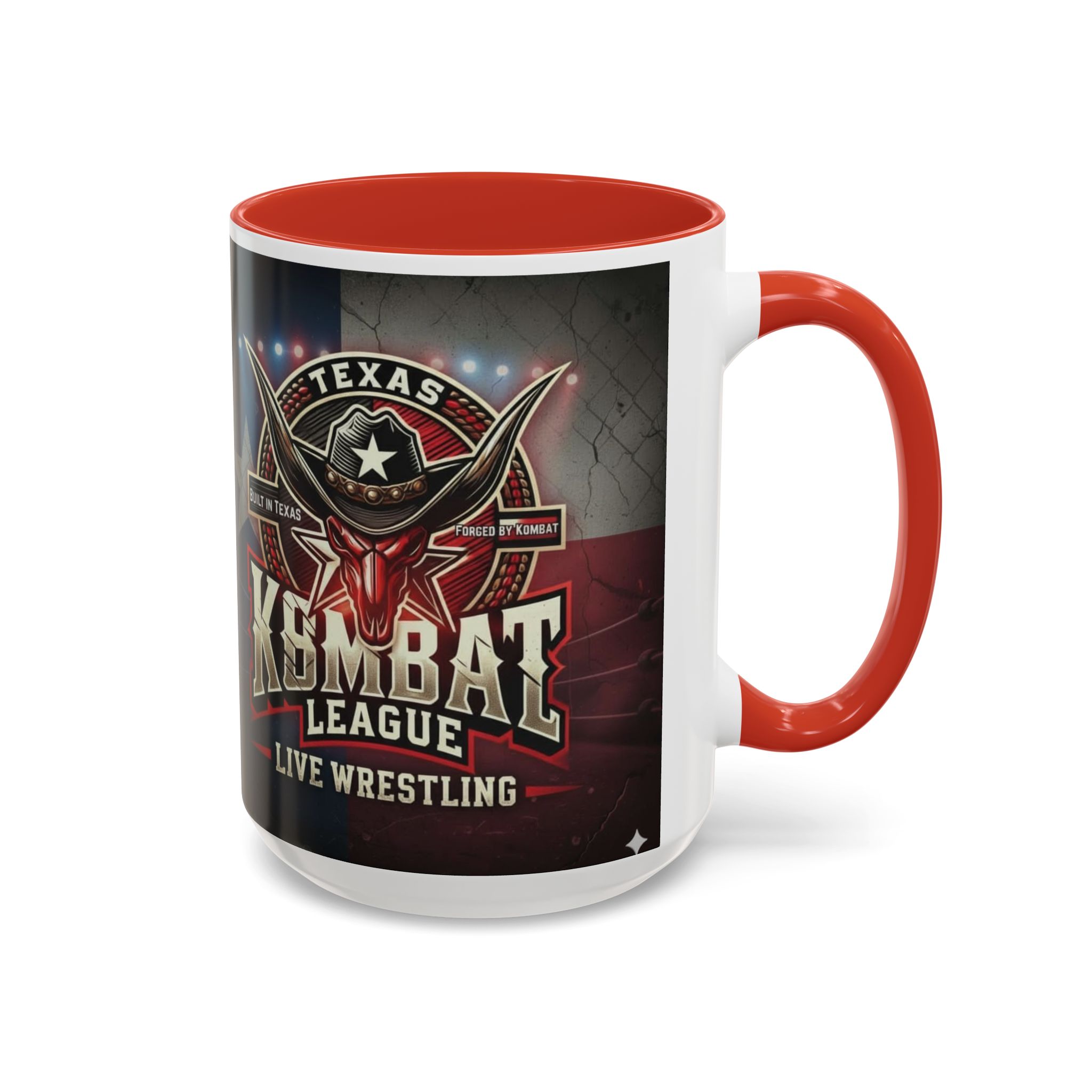 Texas Kombat League Live Wrestling Accent Coffee Mug - Image 20