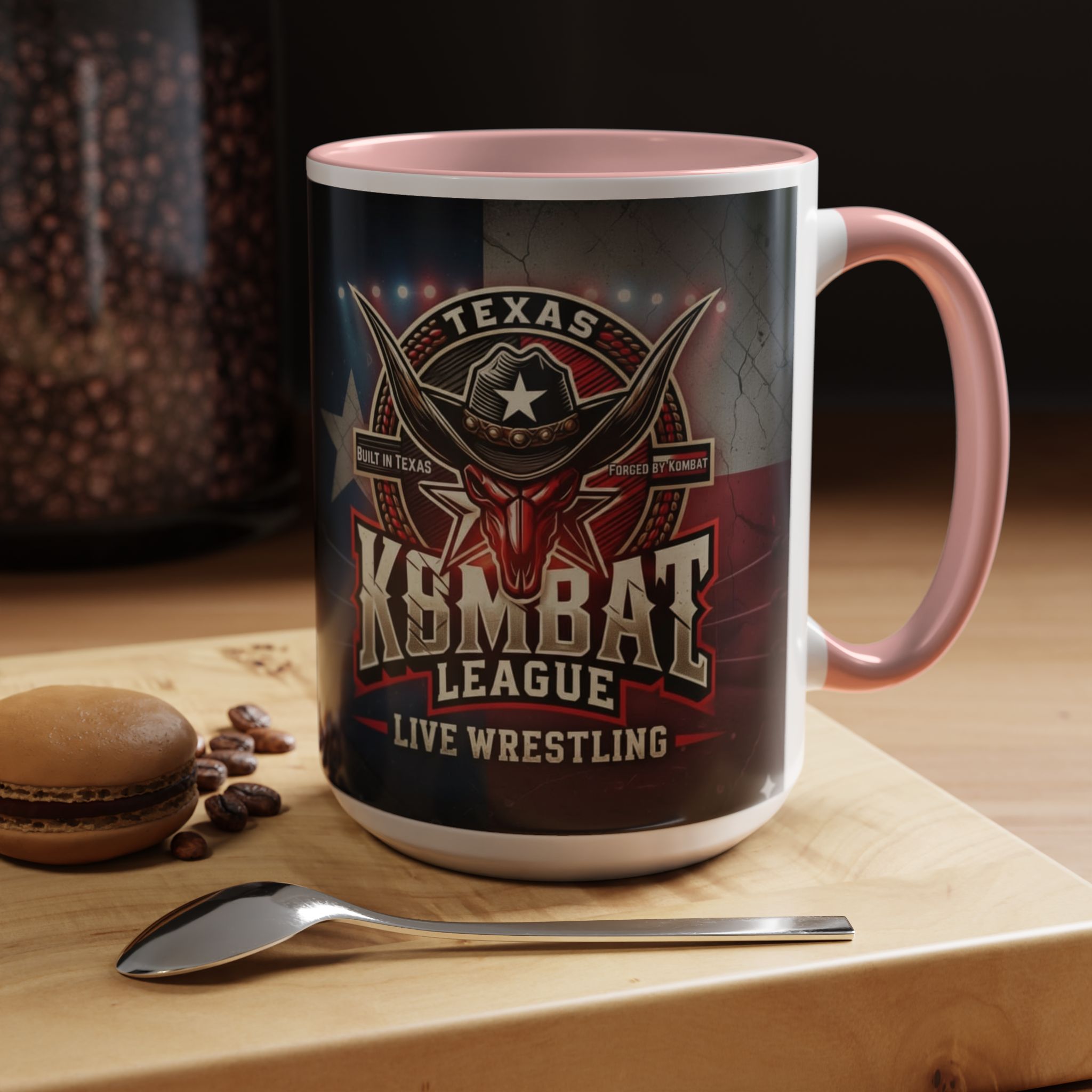 Texas Kombat League Live Wrestling Accent Coffee Mug - Image 17