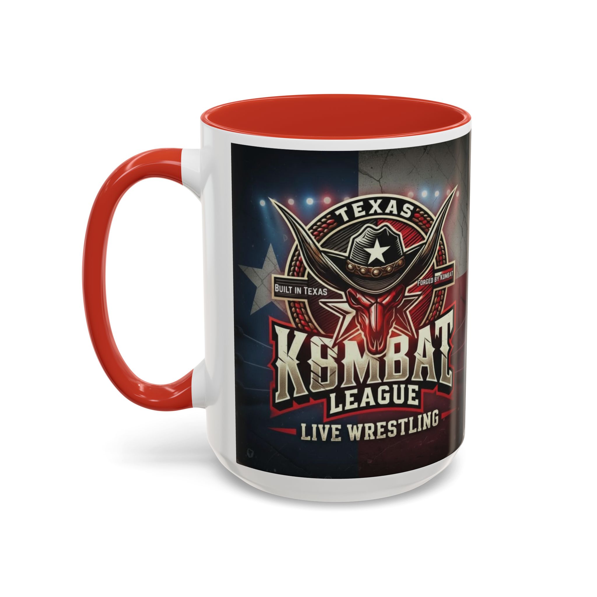 Texas Kombat League Live Wrestling Accent Coffee Mug - Image 21