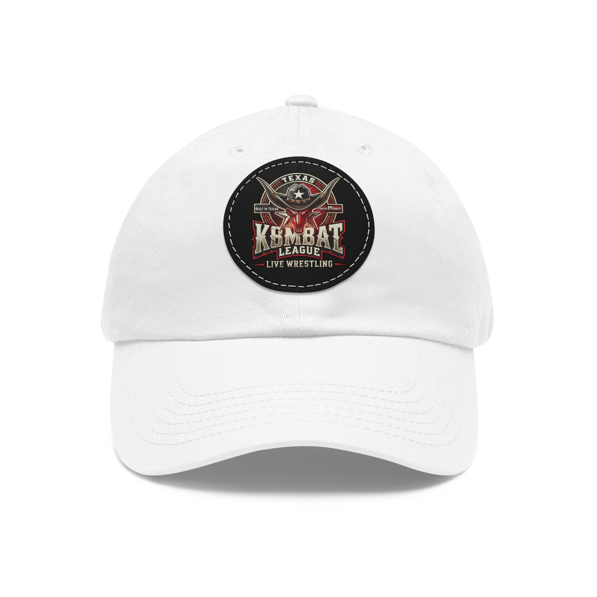 Texas Kombat League Live Wrestling Leather Patch Hat - Image 6