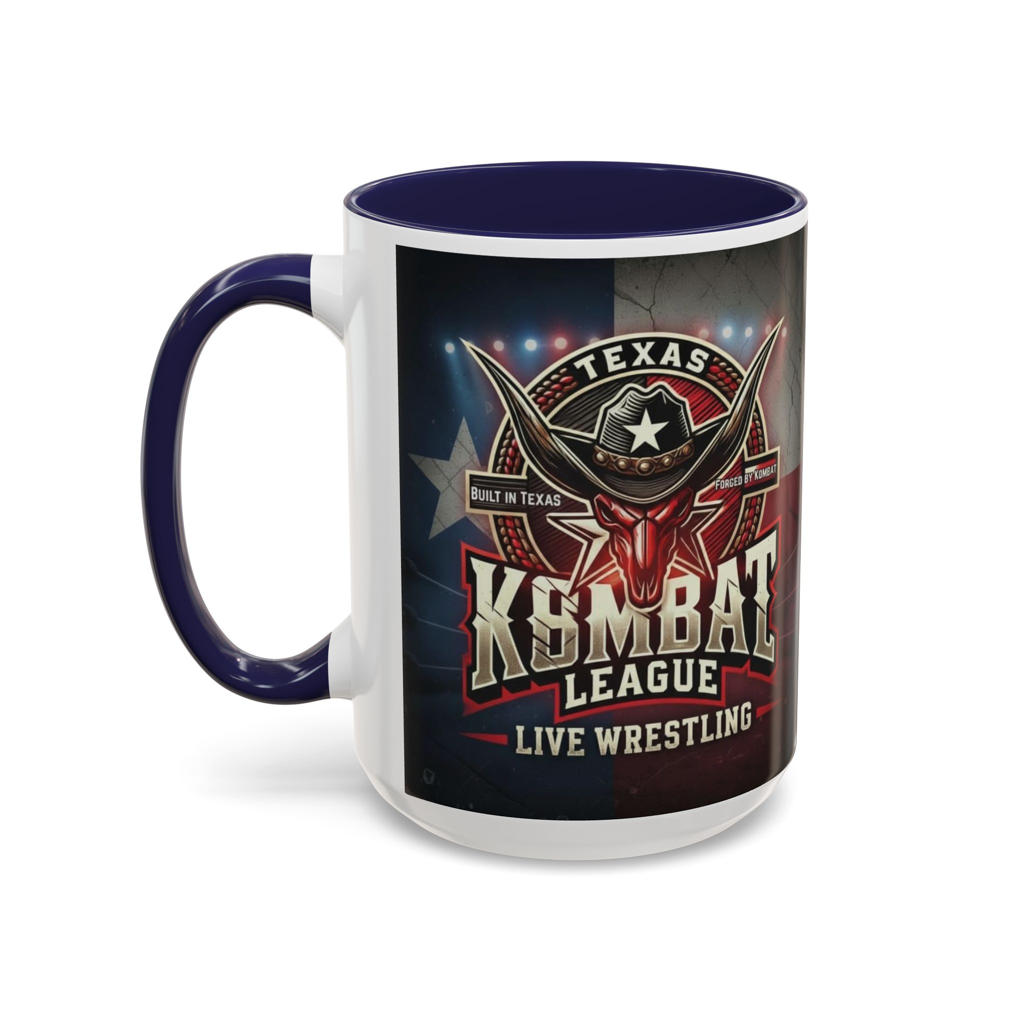 Texas Kombat League Live Wrestling Accent Coffee Mug - Image 9