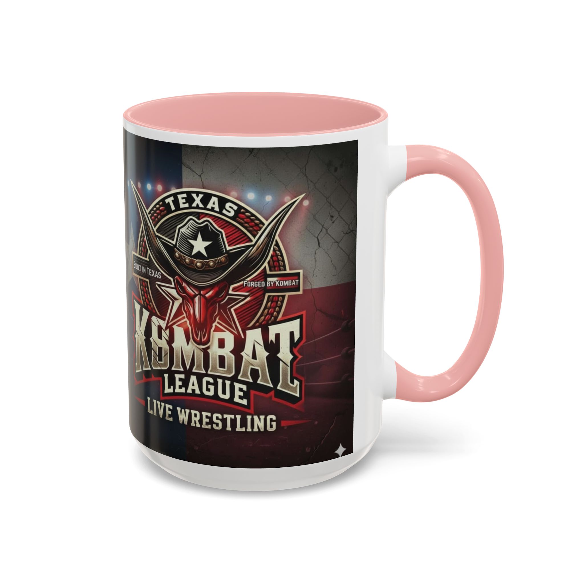 Texas Kombat League Live Wrestling Accent Coffee Mug - Image 14