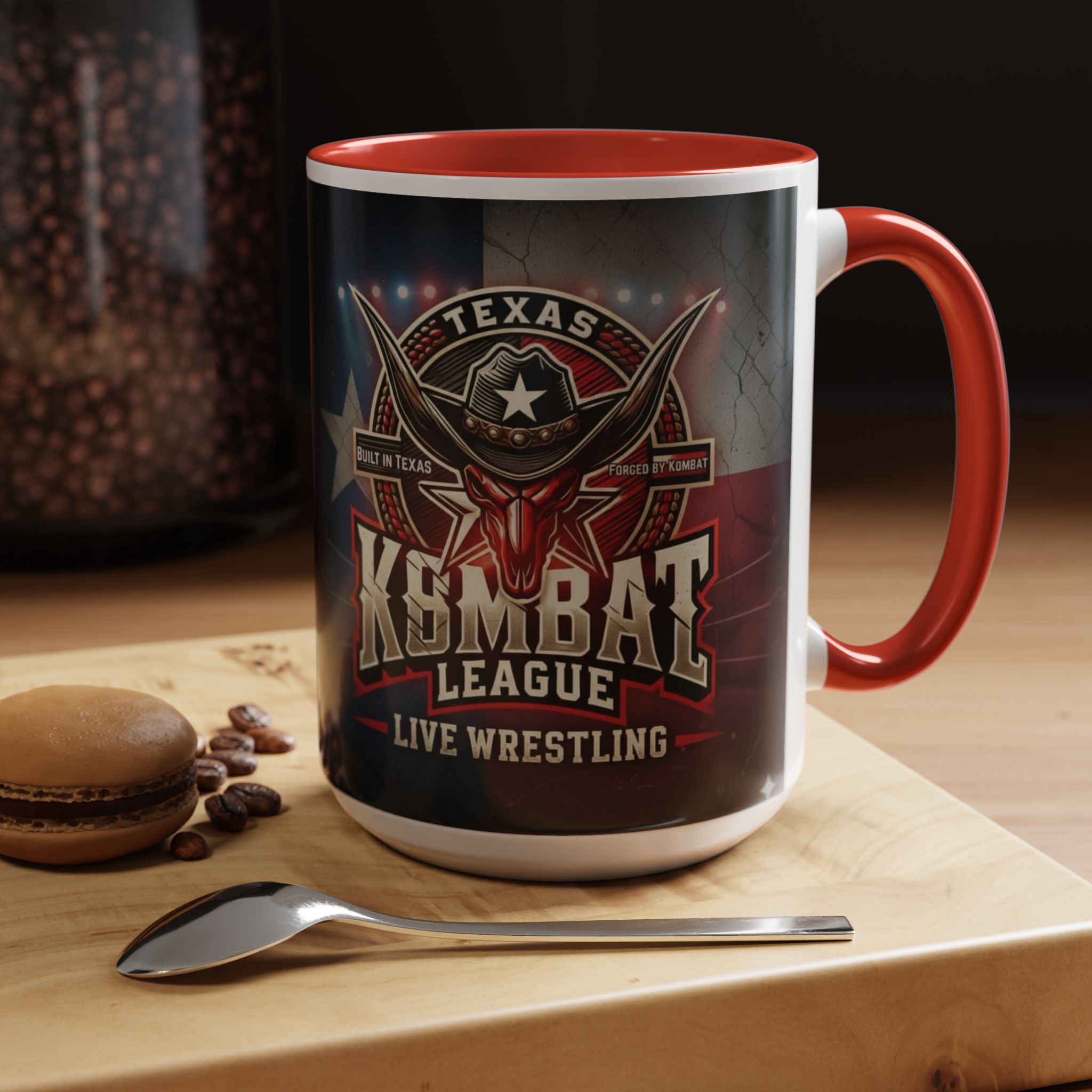 Texas Kombat League Live Wrestling Accent Coffee Mug - Image 23