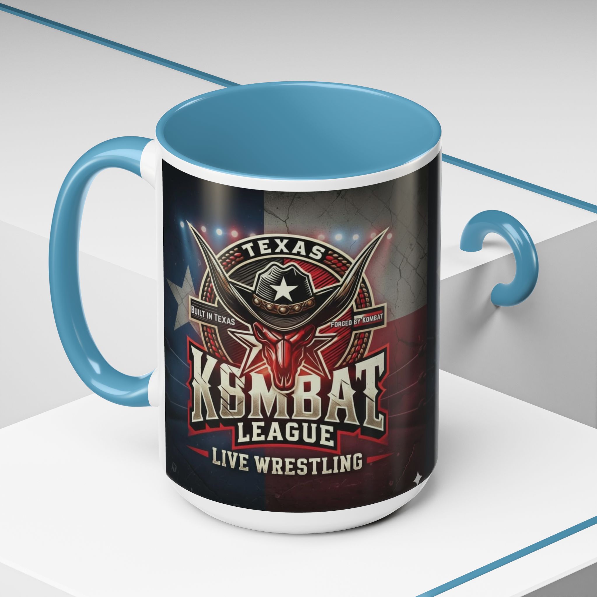 Texas Kombat League Live Wrestling Accent Coffee Mug - Image 30