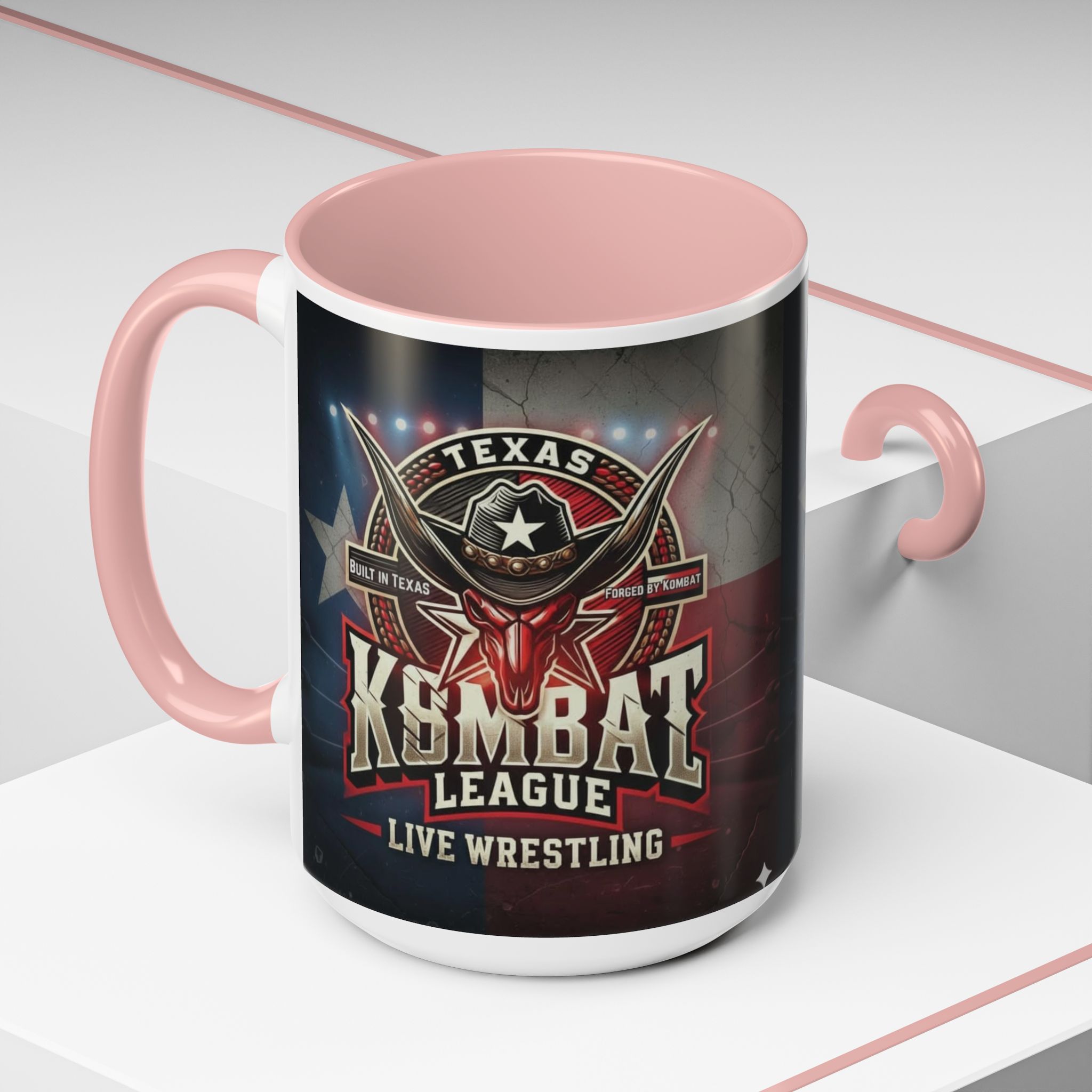 Texas Kombat League Live Wrestling Accent Coffee Mug - Image 18