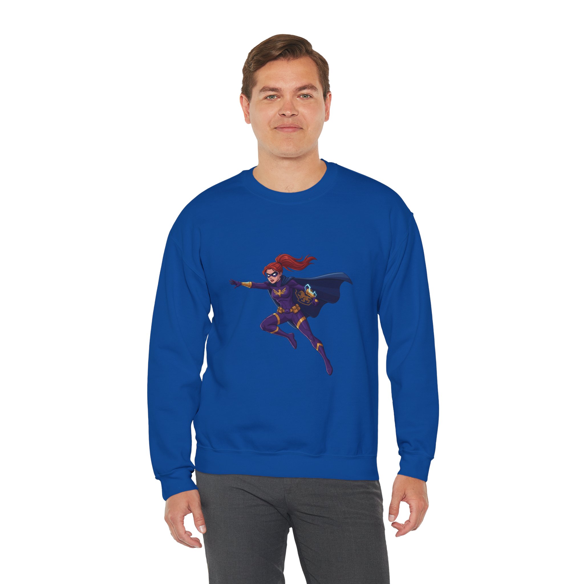 Heroine Action Pose Crewneck Sweatshirt - Image 14