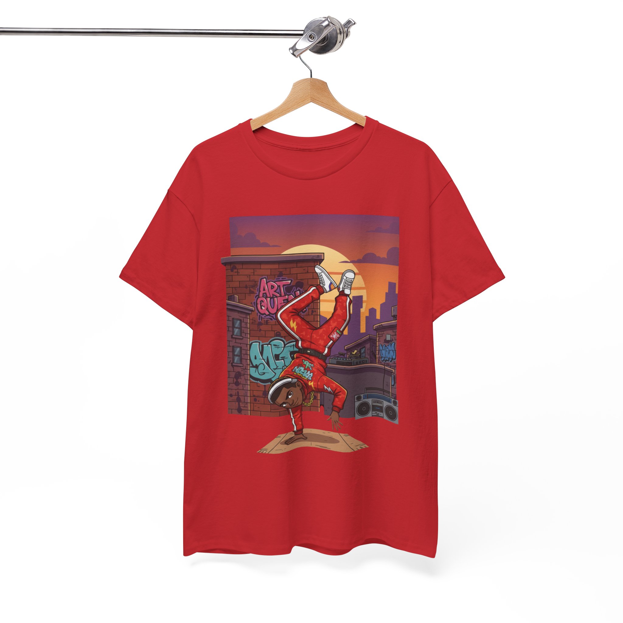 Breakdance Street Art T‑Shirt — Urban Bboy Sunset Graphic Tee - Image 28