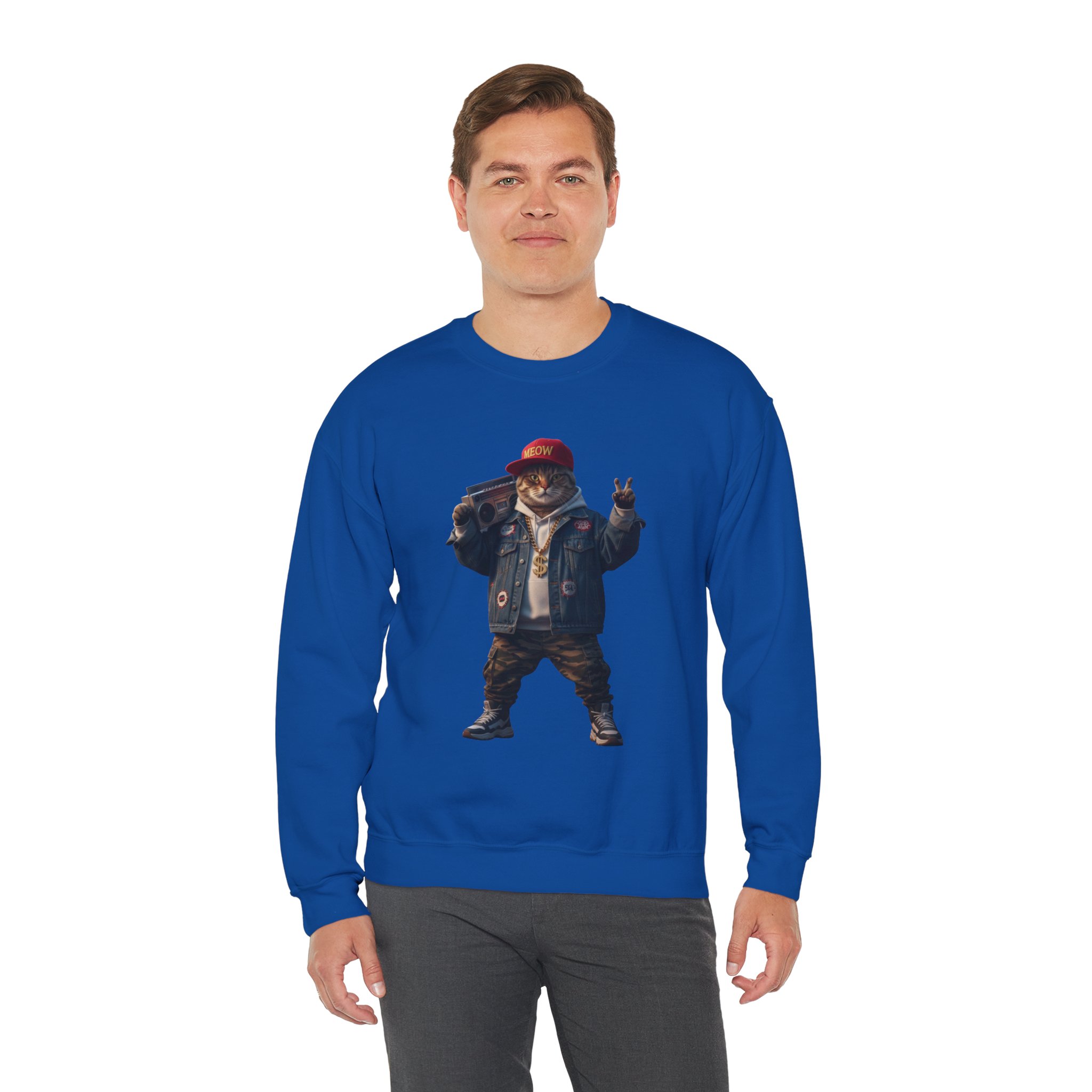 Cat Boombox Crewneck Sweatshirt - Image 11