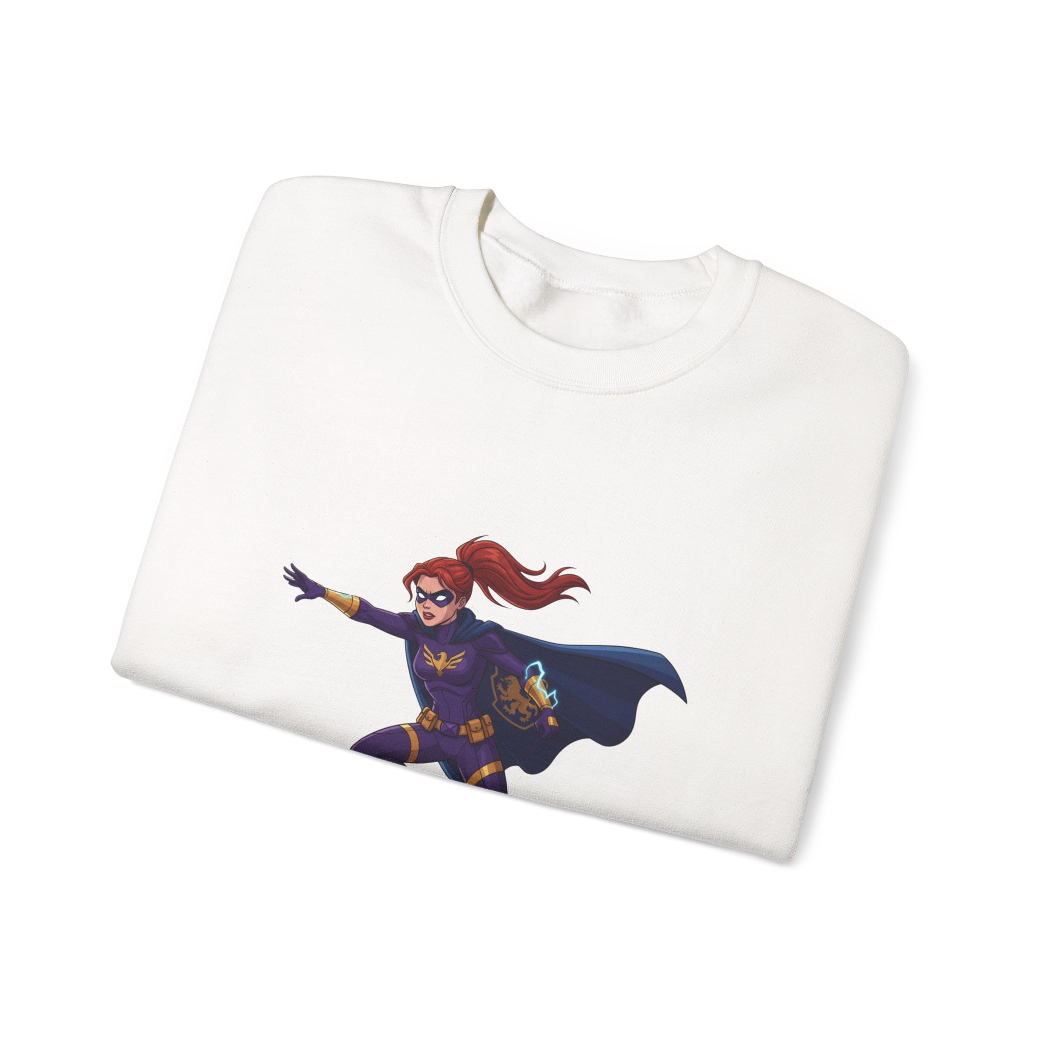 Heroine Action Pose Crewneck Sweatshirt - Image 2