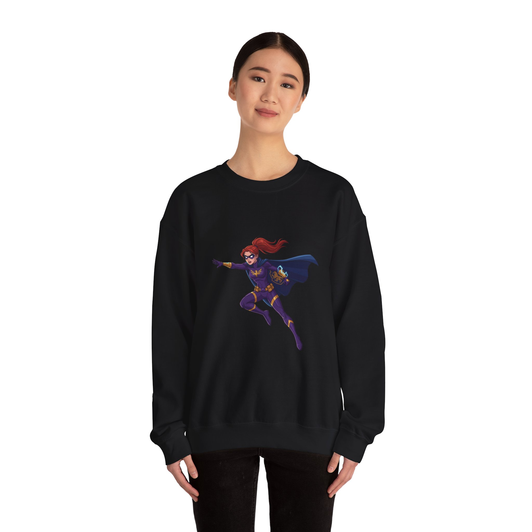 Heroine Action Pose Crewneck Sweatshirt - Image 8