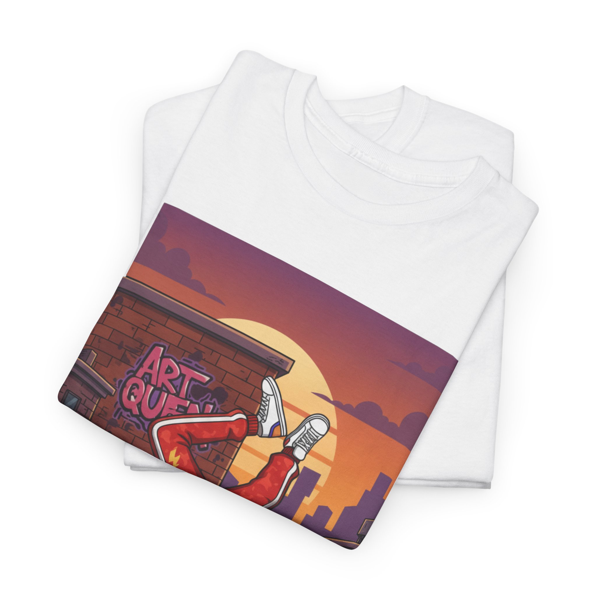 Breakdance Street Art T‑Shirt — Urban Bboy Sunset Graphic Tee - Image 3