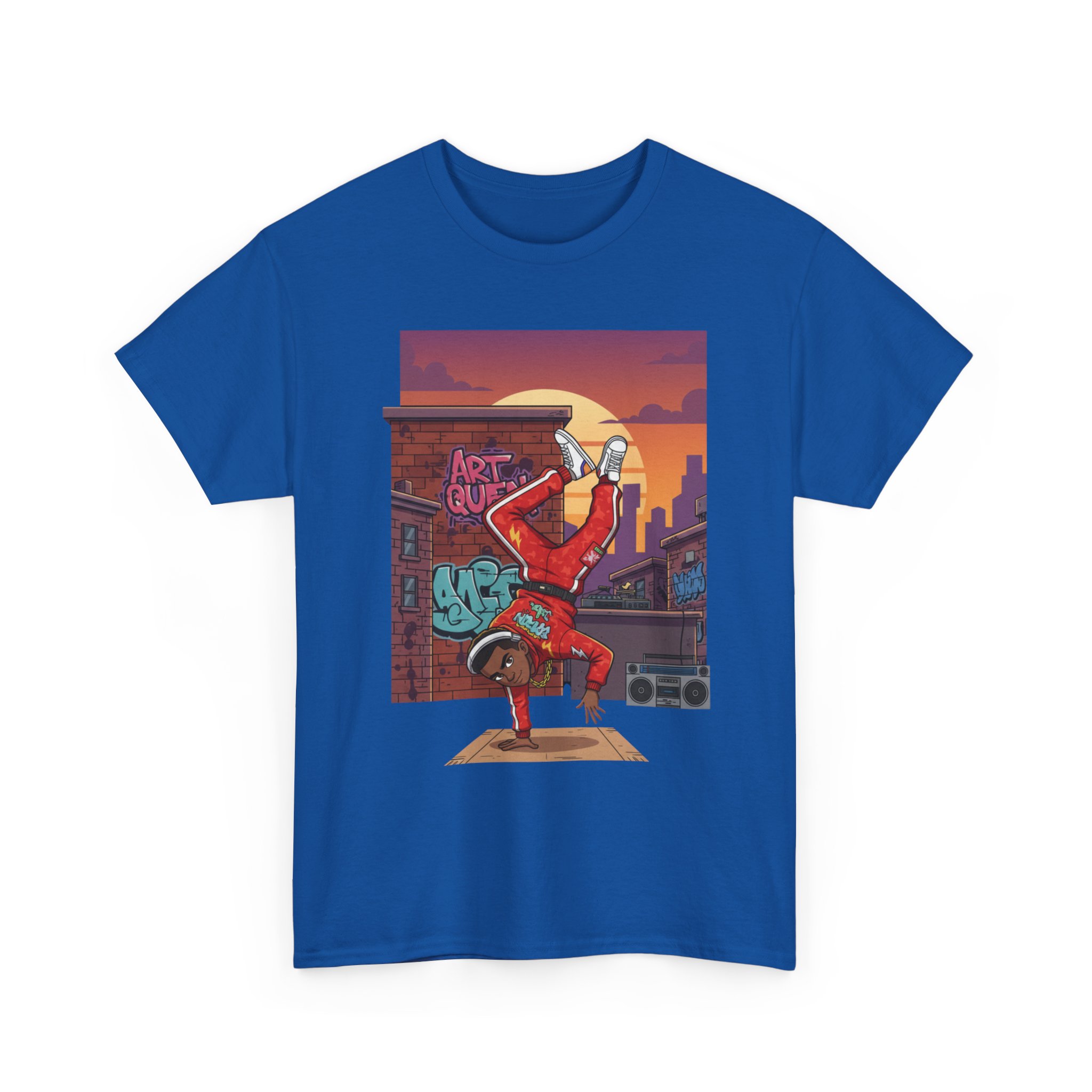 Breakdance Street Art T‑Shirt — Urban Bboy Sunset Graphic Tee - Image 18