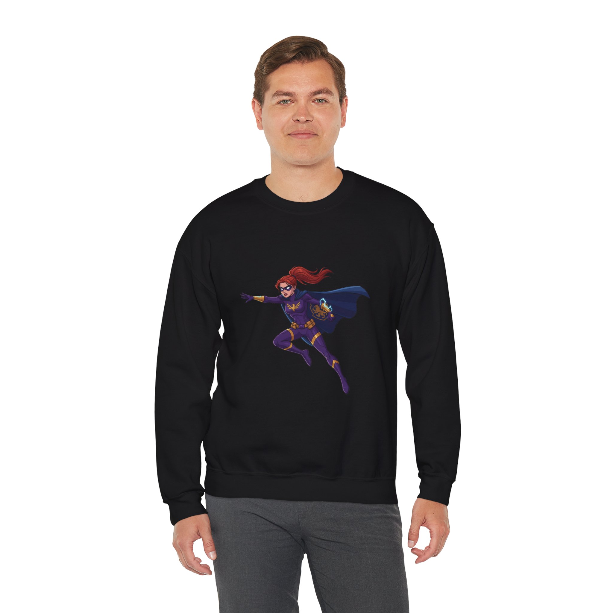 Heroine Action Pose Crewneck Sweatshirt - Image 9