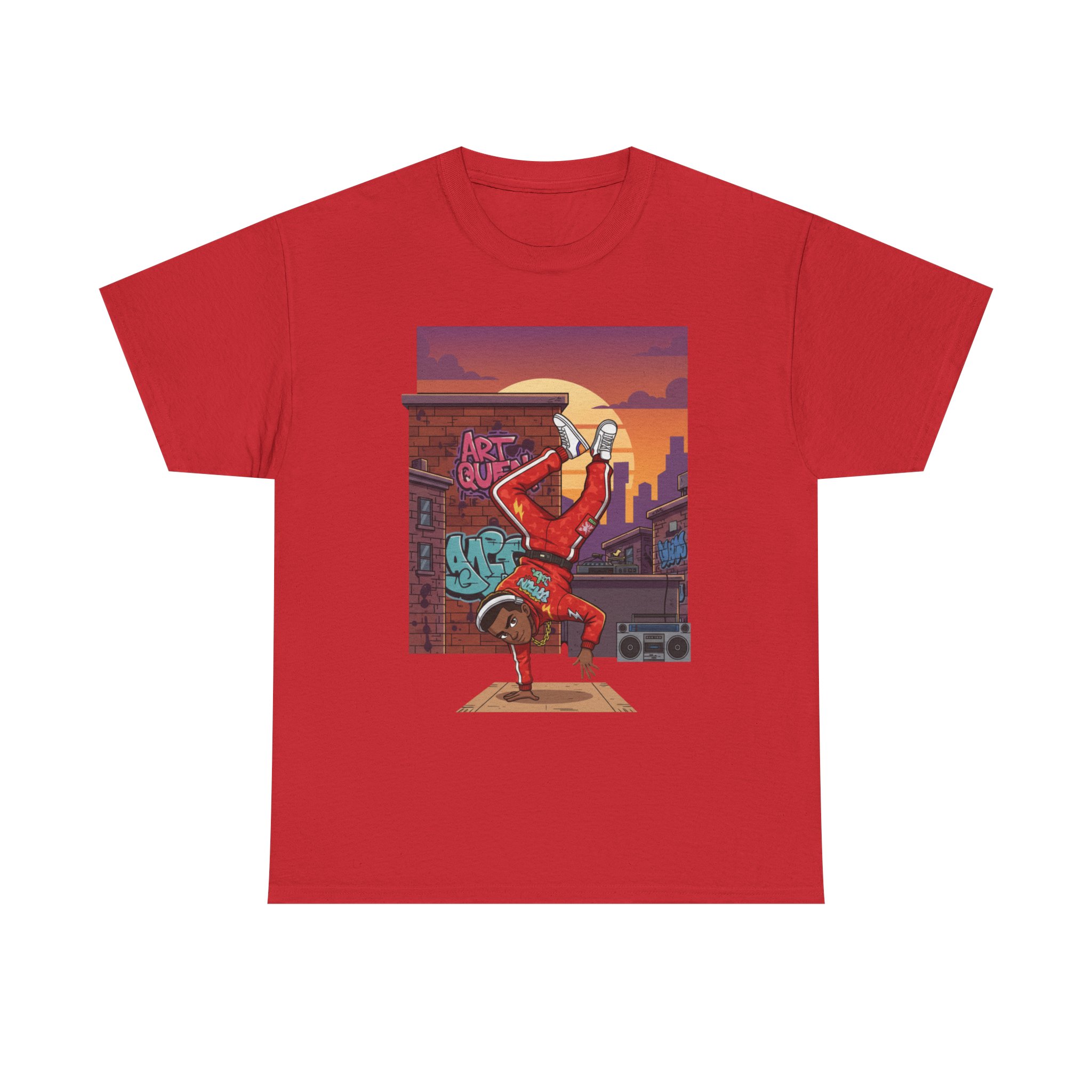 Breakdance Street Art T‑Shirt — Urban Bboy Sunset Graphic Tee - Image 25