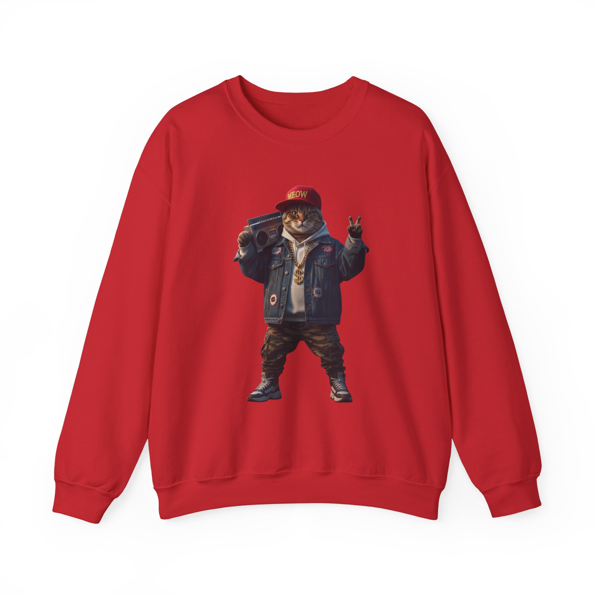 Cat Boombox Crewneck Sweatshirt - Image 13