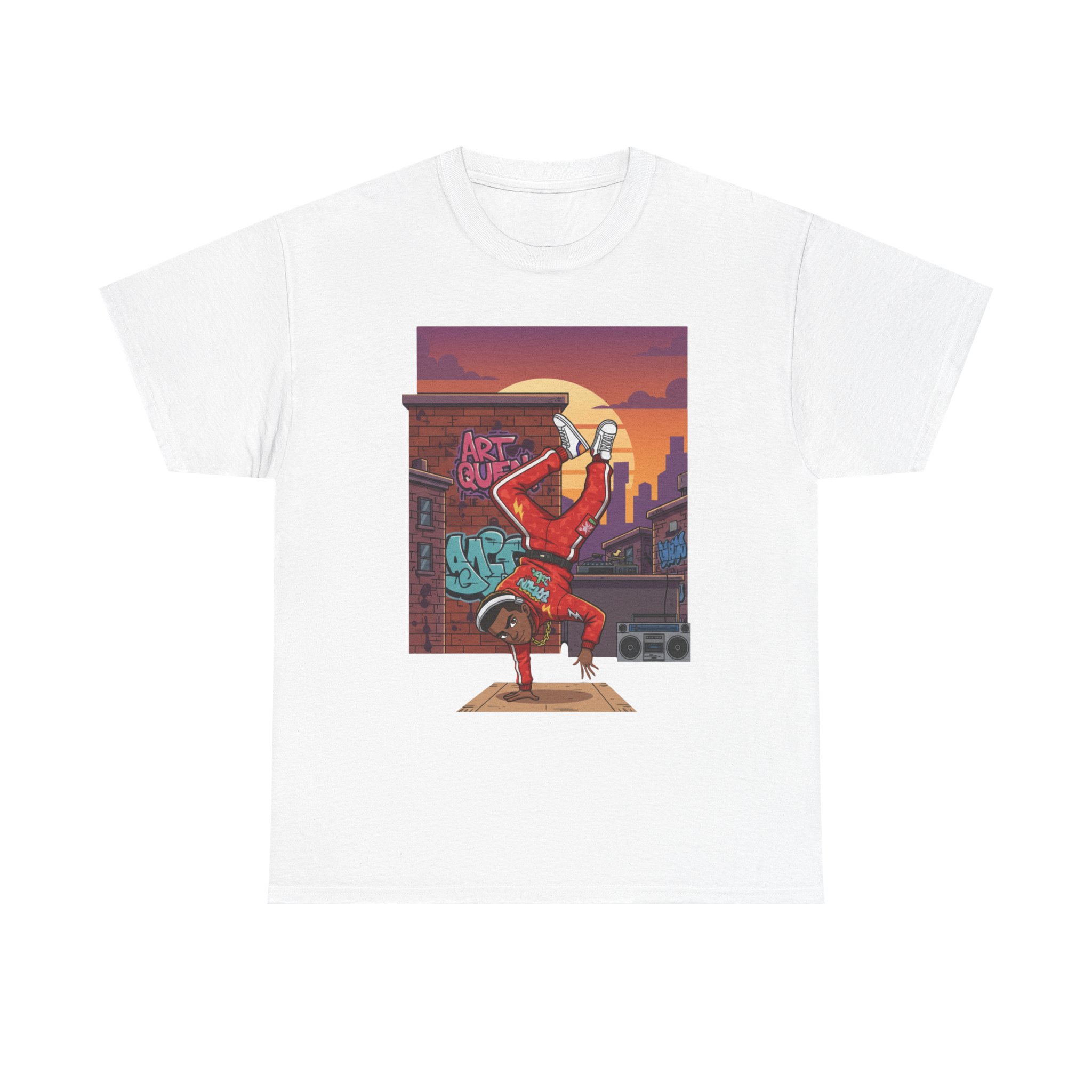 Breakdance Street Art T‑Shirt — Urban Bboy Sunset Graphic Tee