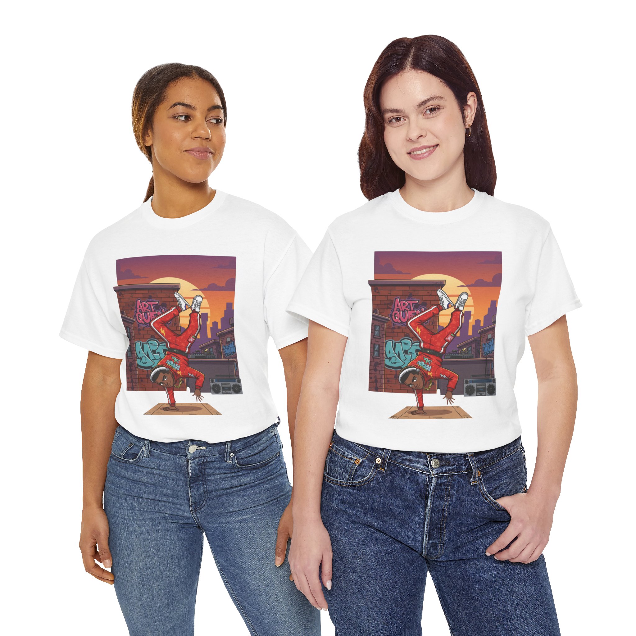 Breakdance Street Art T‑Shirt — Urban Bboy Sunset Graphic Tee - Image 8