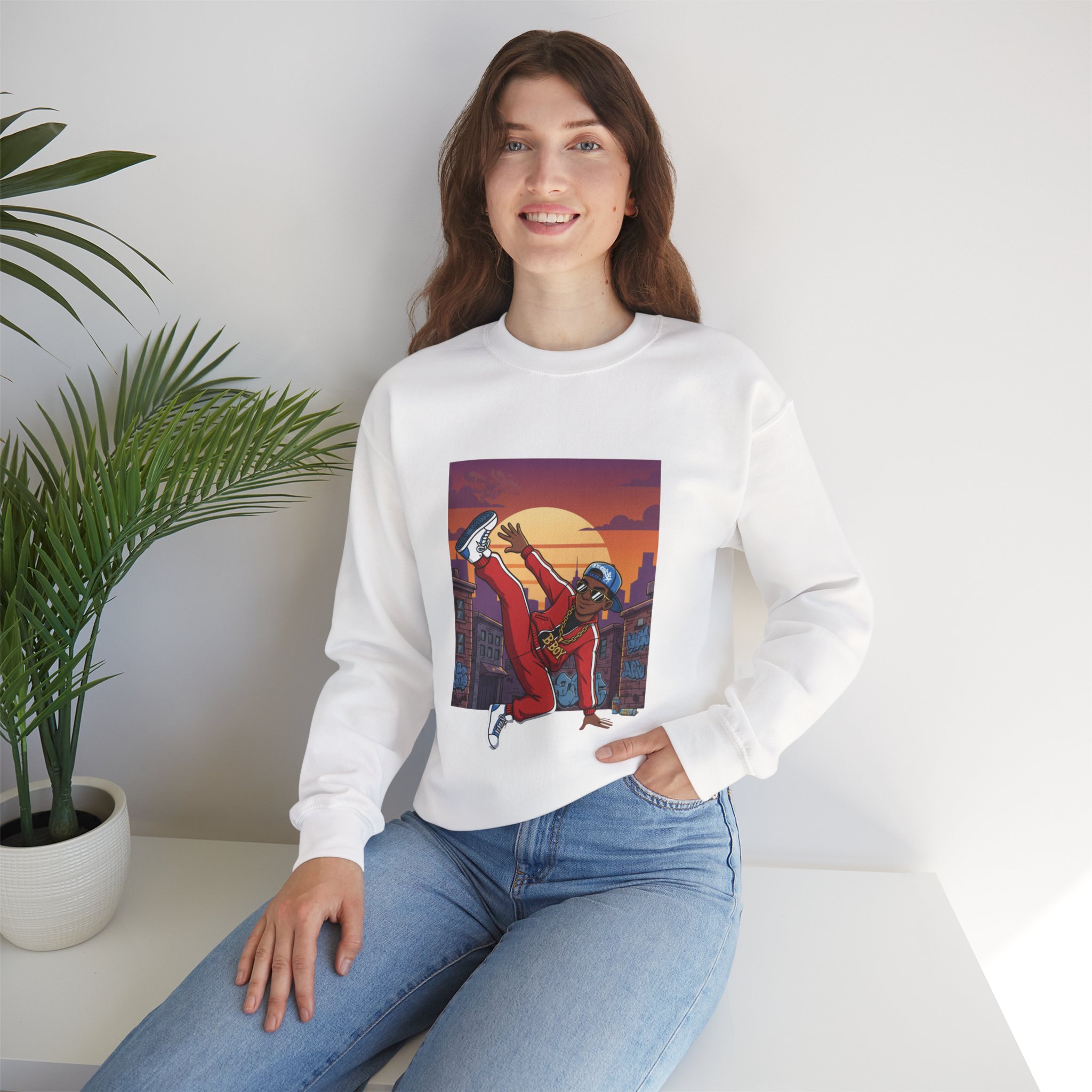 Breakdance Sunset Crewneck Sweatshirt - Image 3