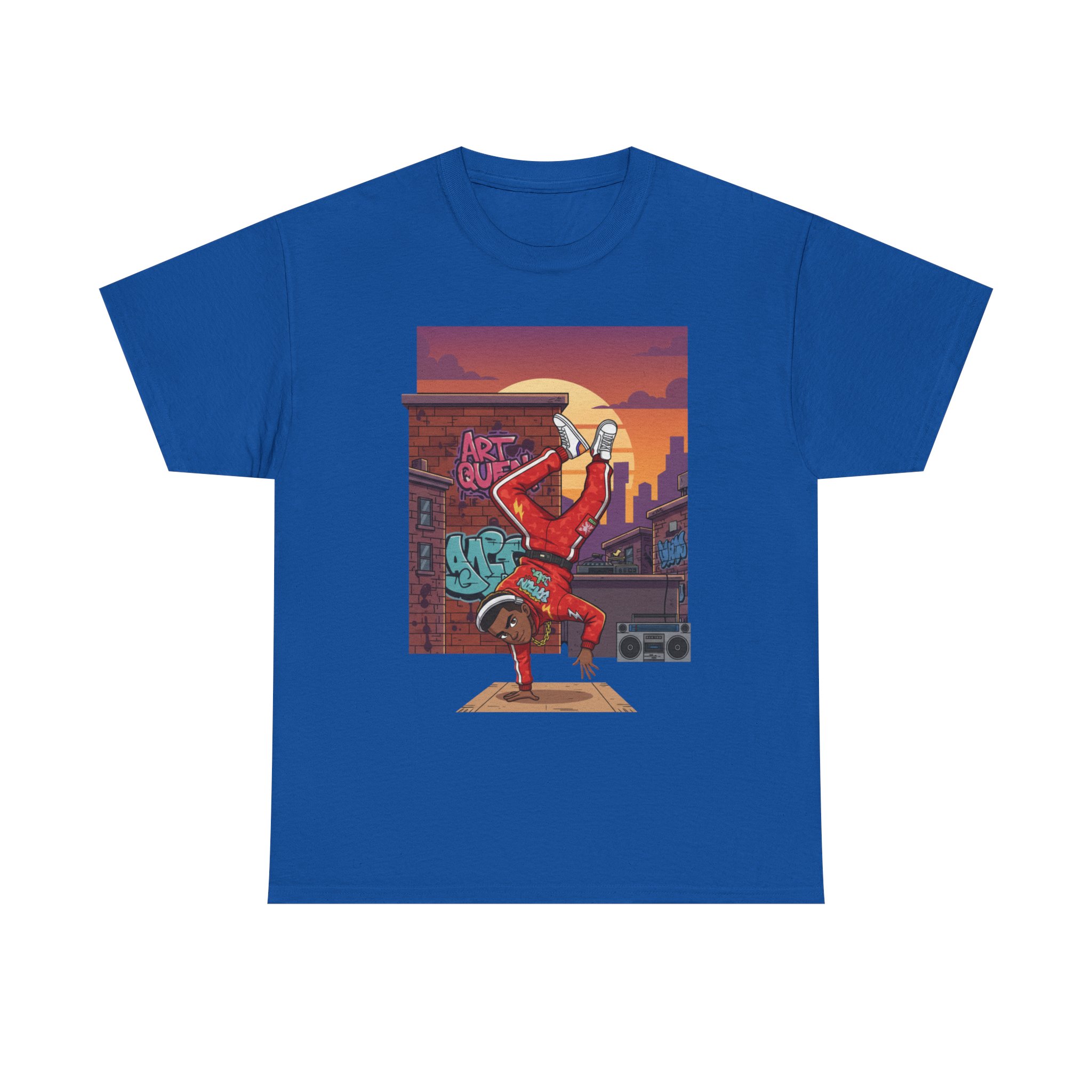 Breakdance Street Art T‑Shirt — Urban Bboy Sunset Graphic Tee - Image 17