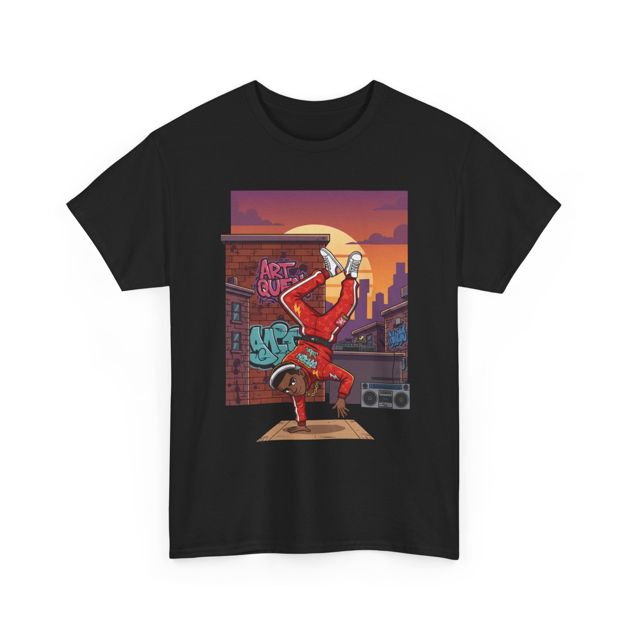 Breakdance Street Art T‑Shirt — Urban Bboy Sunset Graphic Tee - Image 10