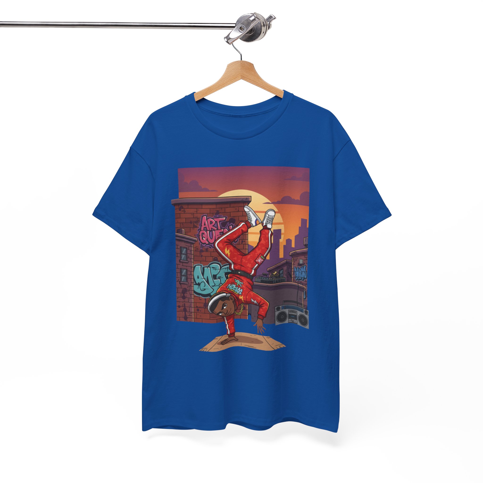 Breakdance Street Art T‑Shirt — Urban Bboy Sunset Graphic Tee - Image 20
