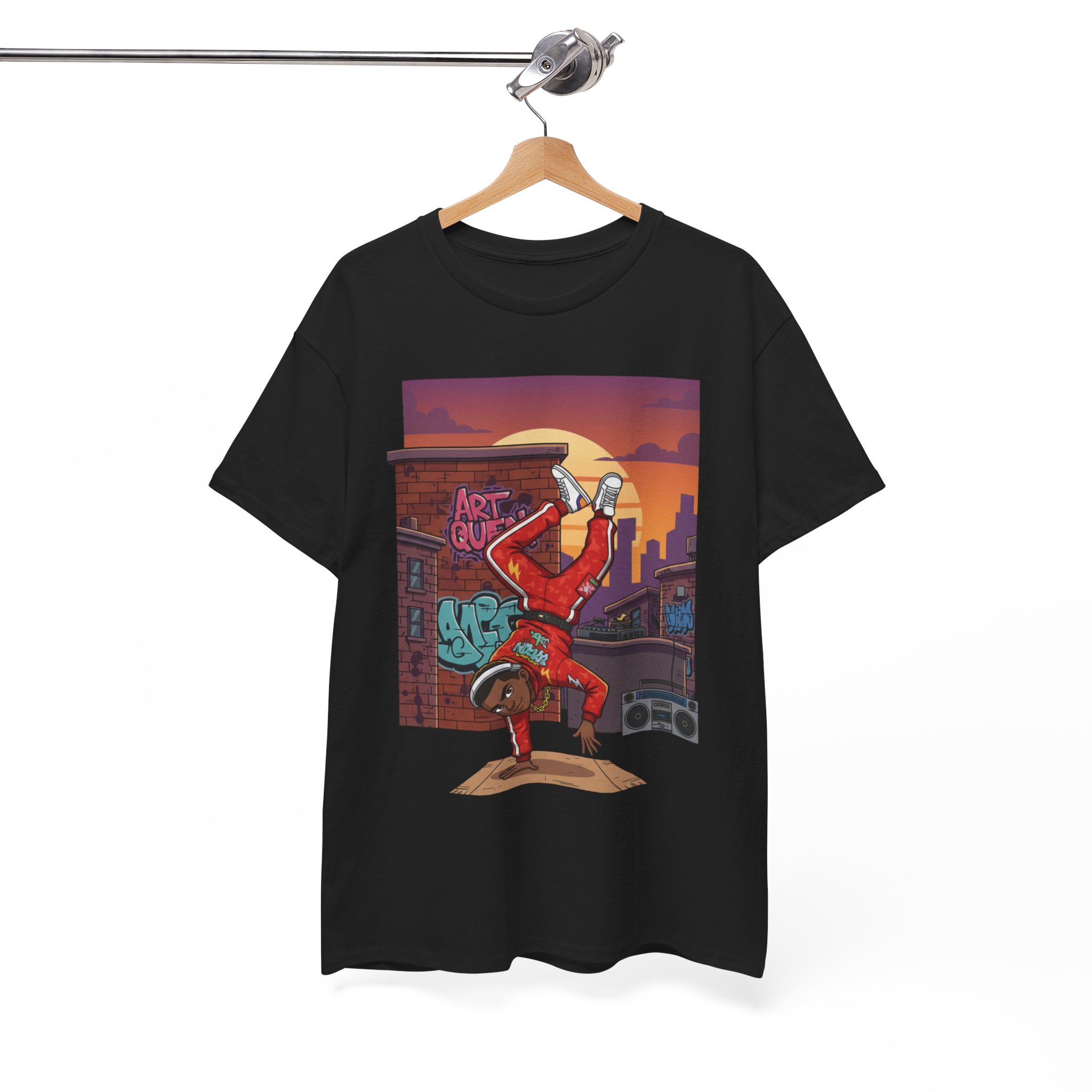 Breakdance Street Art T‑Shirt — Urban Bboy Sunset Graphic Tee - Image 12