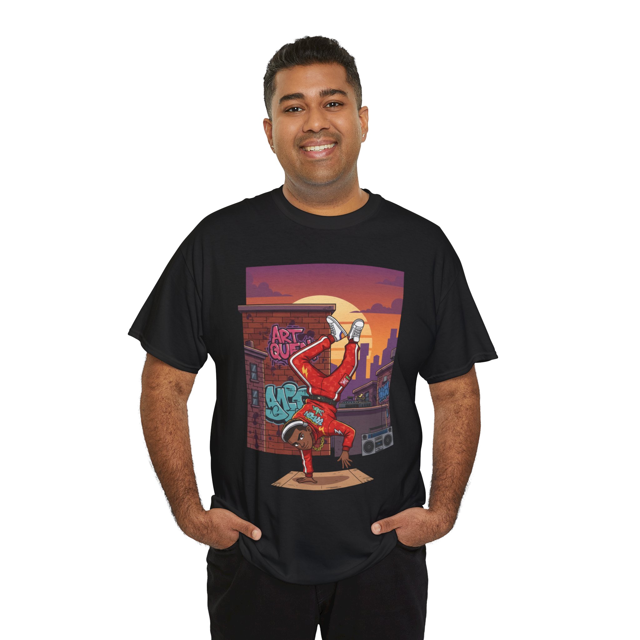 Breakdance Street Art T‑Shirt — Urban Bboy Sunset Graphic Tee - Image 14