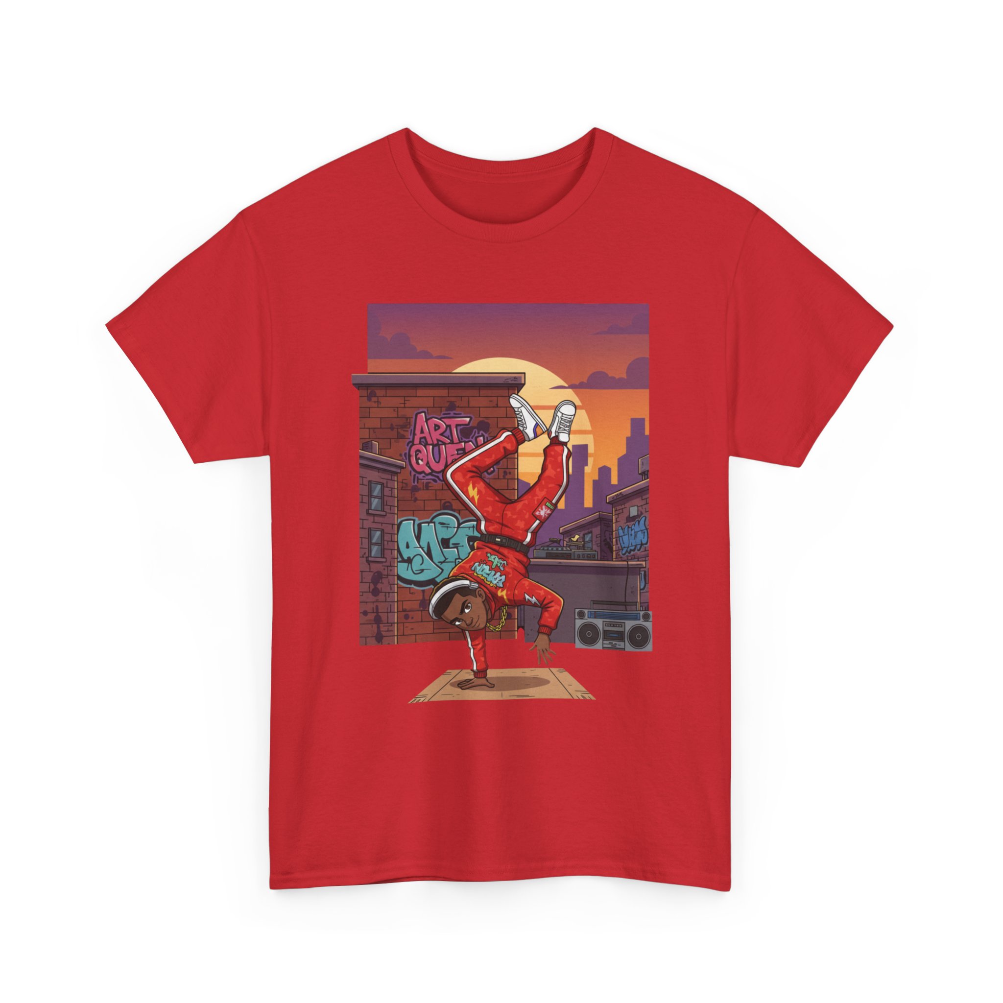 Breakdance Street Art T‑Shirt — Urban Bboy Sunset Graphic Tee - Image 26
