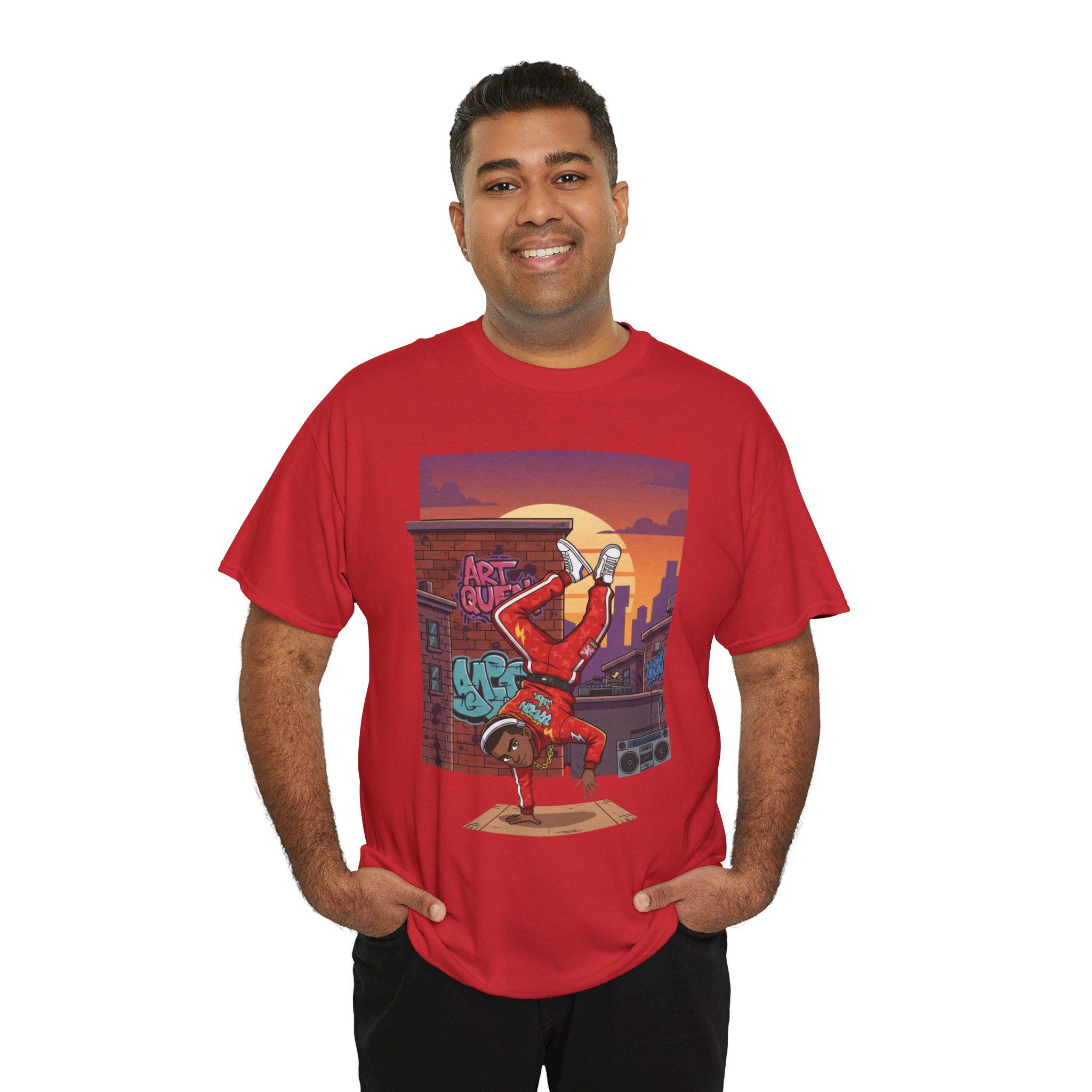 Breakdance Street Art T‑Shirt — Urban Bboy Sunset Graphic Tee - Image 30