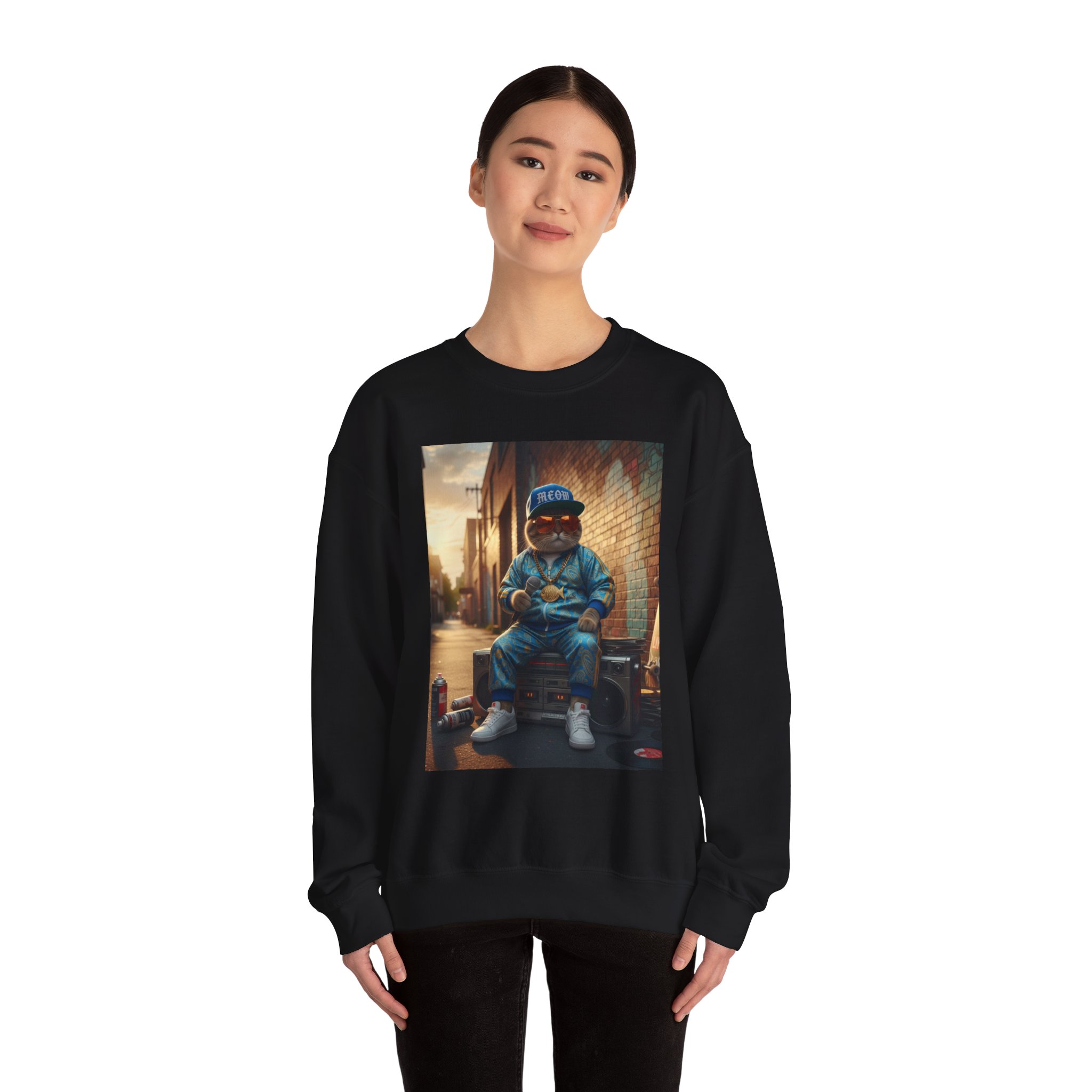 Urban Cat Street Style Sweatshirt - Image 3