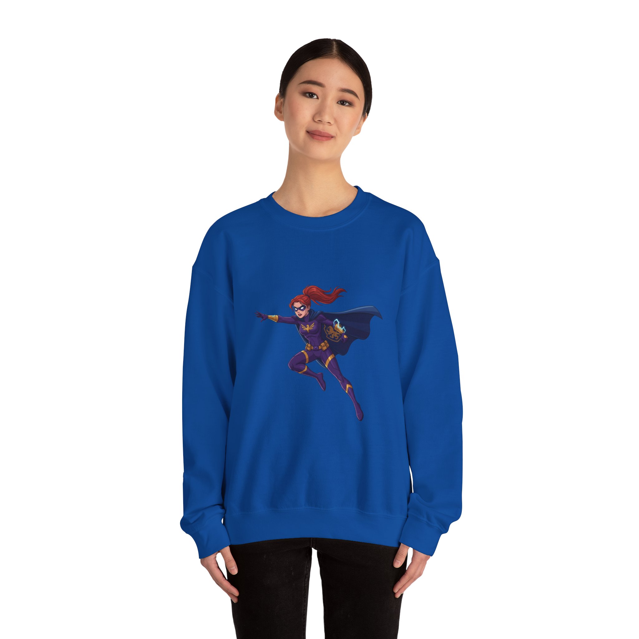 Heroine Action Pose Crewneck Sweatshirt - Image 13