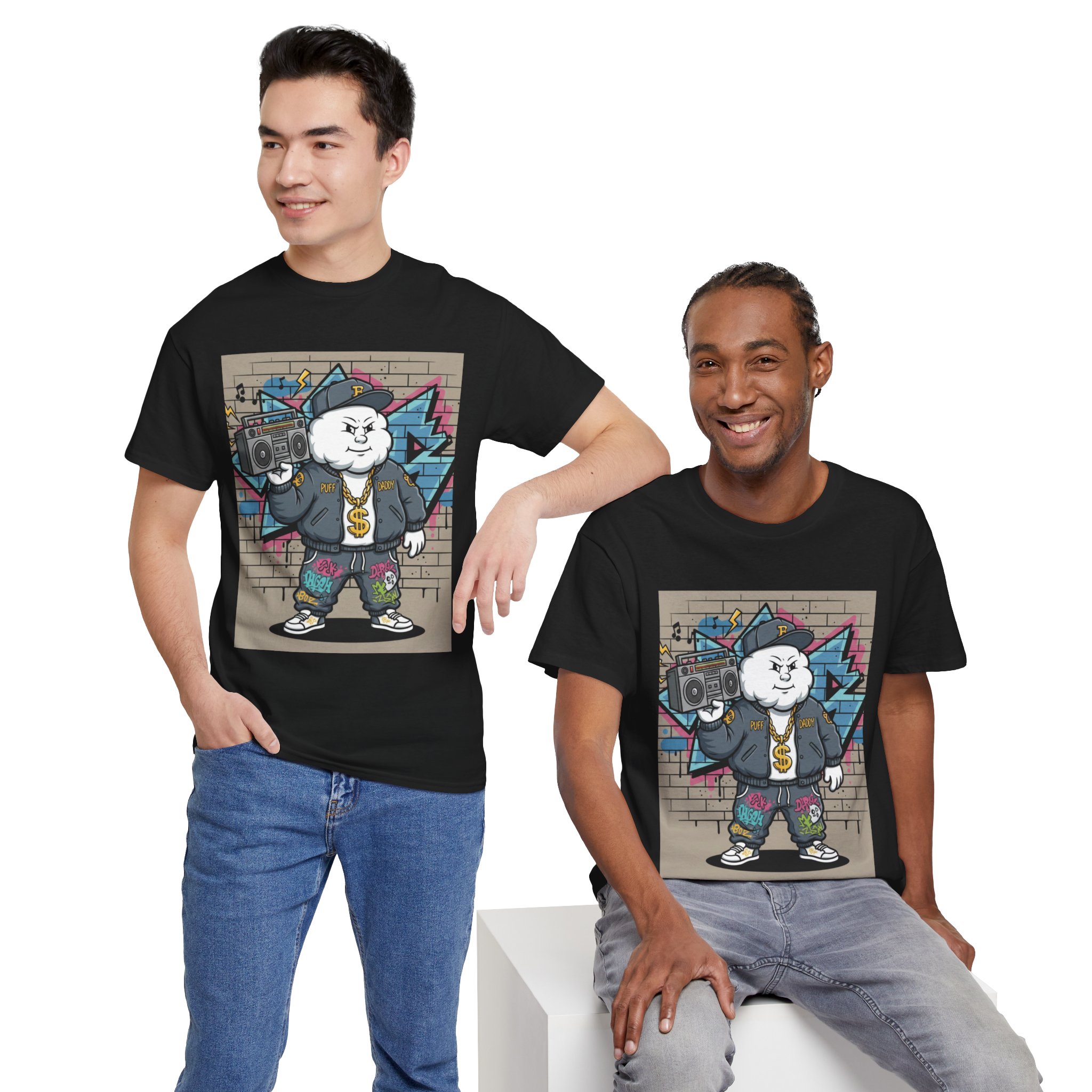 Hip Hop Cartoon Cat Tshirt - Image 5