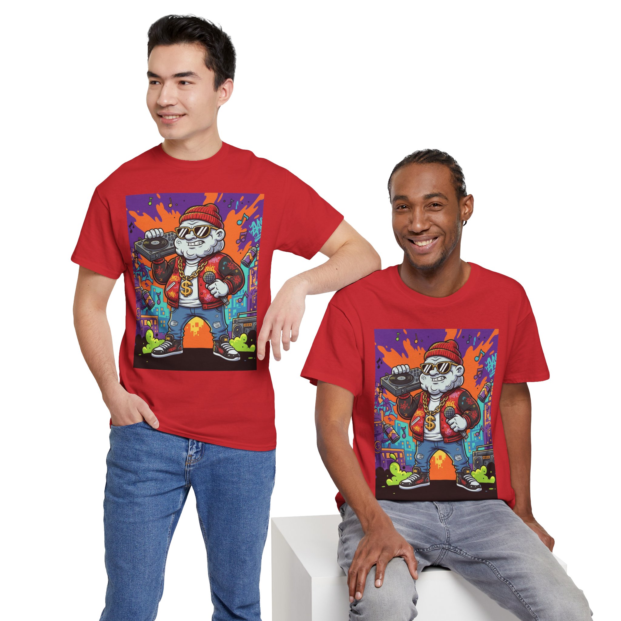 Cat Rapper Graphic Tee - Image 26