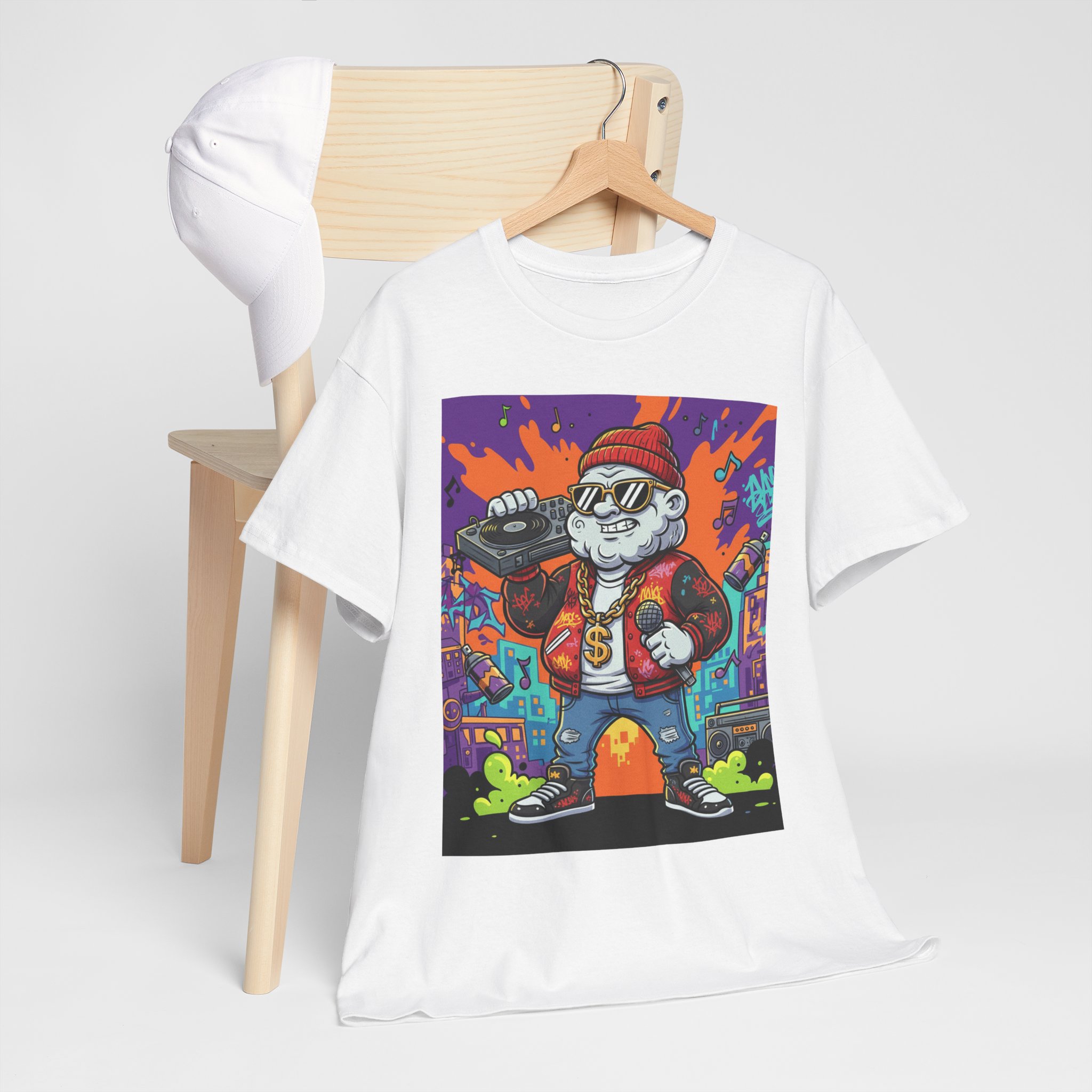 Cat Rapper Graphic Tee - Image 14