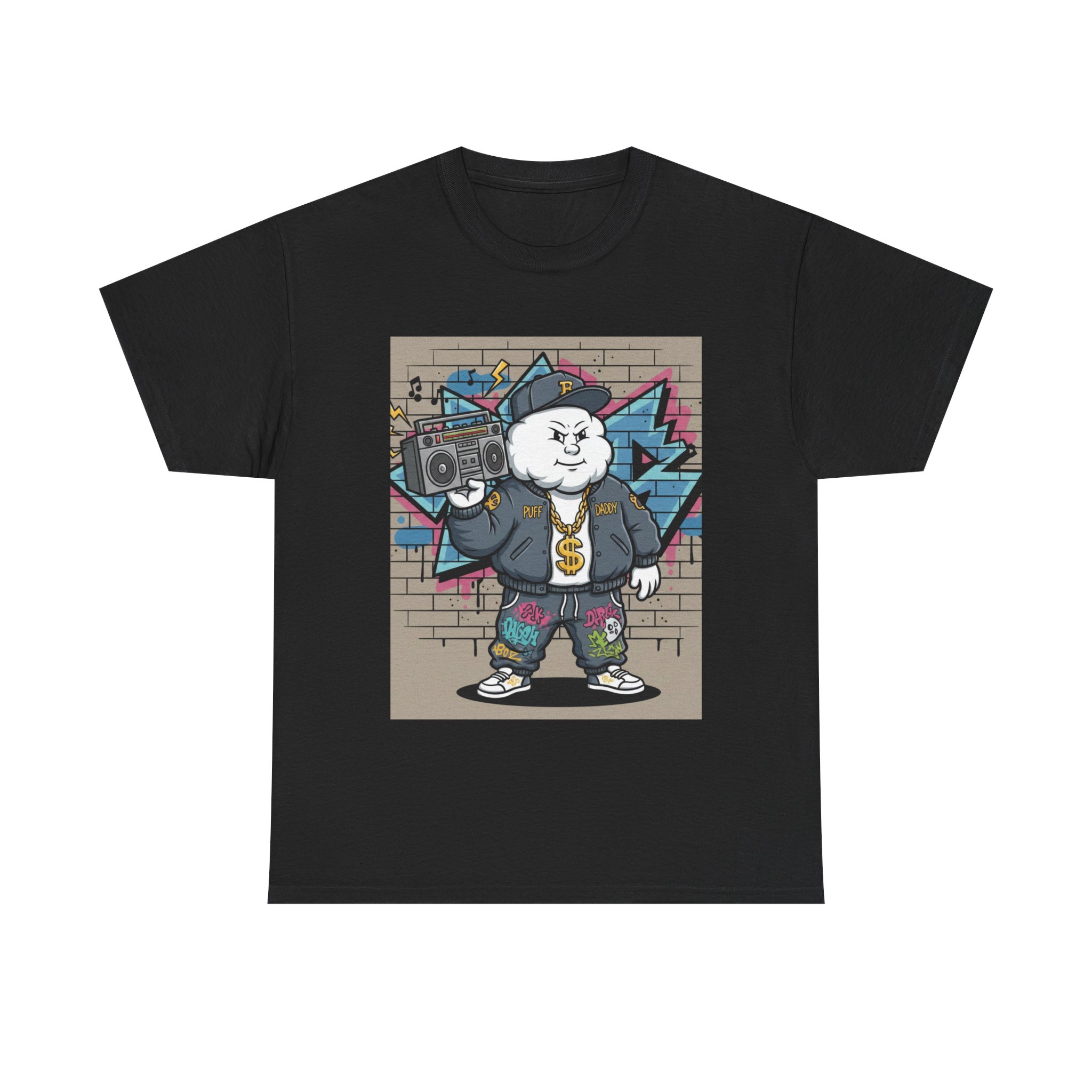 Hip Hop Cartoon Cat Tshirt - Image 2