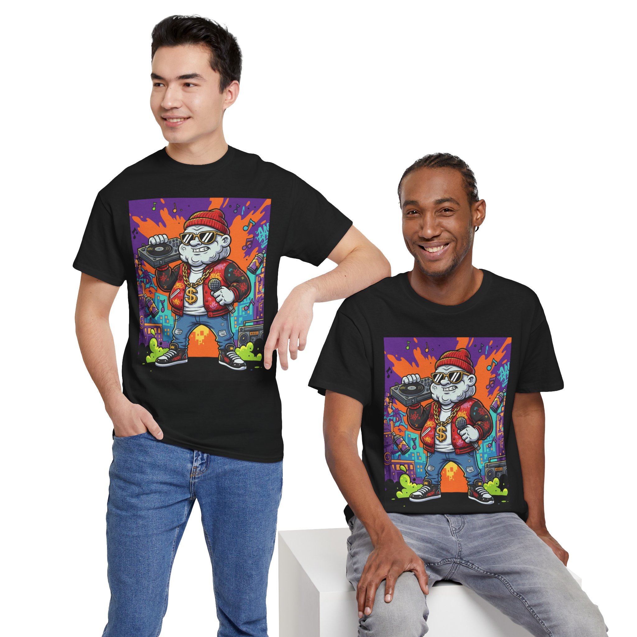 Cat Rapper Graphic Tee - Image 5