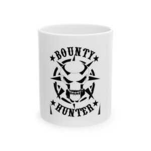 Bounty Hunter Ceramic Mug — 11oz & 15oz Black Graphic Coffee Cup