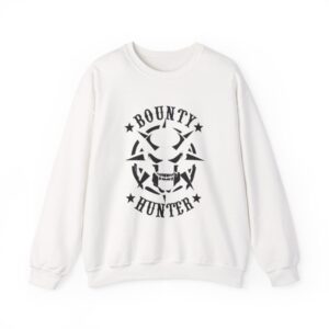 Bounty Hunter Crewneck Sweatshirt — Skull Emblem Graphic Pullover